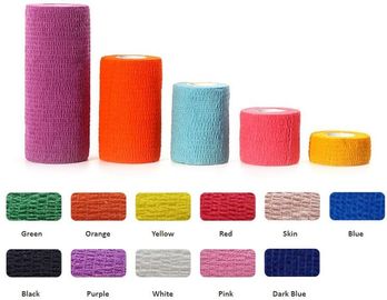 Water resistant best quality beautiful cohesive vet bandages, Medical surgical consumables vet colored elastic wrap cust supplier