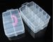 Adjustable 15 Compartment Plastic Clear Storage Box For Jewelry Earring Tool Container, odorlessness plastic storage box supplier