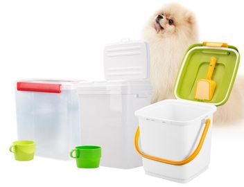 Food grade square Plastic Bucket 20 liter with lid, dog food plastic container, PP/PE Plastic dogs-food Bucket Pail Easi supplier