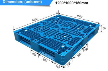 Light weight one time plastic pallets for transport and storage, Heavy duty cross bottom plastic pallet with 6 runners supplier