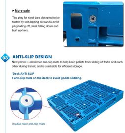 Light weight one time plastic pallets for transport and storage, Heavy duty cross bottom plastic pallet with 6 runners supplier