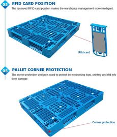 Light weight one time plastic pallets for transport and storage, Heavy duty cross bottom plastic pallet with 6 runners supplier