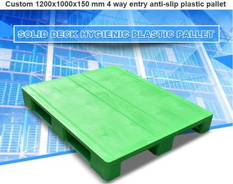 Light weight one time plastic pallets for transport and storage, Heavy duty cross bottom plastic pallet with 6 runners supplier