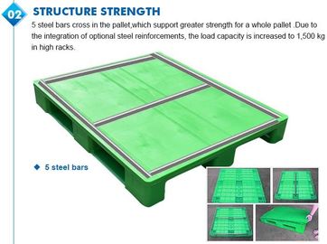 Light weight one time plastic pallets for transport and storage, Heavy duty cross bottom plastic pallet with 6 runners supplier