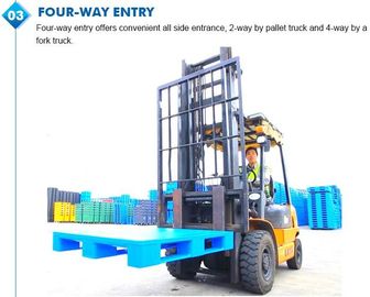 Light weight one time plastic pallets for transport and storage, Heavy duty cross bottom plastic pallet with 6 runners supplier