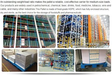 Light weight one time plastic pallets for transport and storage, Heavy duty cross bottom plastic pallet with 6 runners supplier