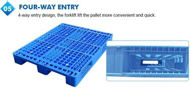 Light weight one time plastic pallets for transport and storage, Heavy duty cross bottom plastic pallet with 6 runners supplier