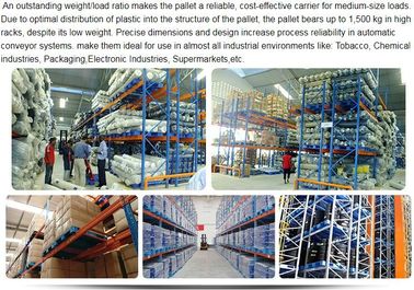 Light weight one time plastic pallets for transport and storage, Heavy duty cross bottom plastic pallet with 6 runners supplier