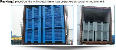 Light weight one time plastic pallets for transport and storage, Heavy duty cross bottom plastic pallet with 6 runners supplier