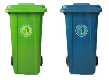 240LCustom plastic garbage bin for outdoor use, Large capacity 660 liter plastic garbage four-wheeled cart with lid bin supplier