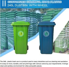 240LCustom plastic garbage bin for outdoor use, Large capacity 660 liter plastic garbage four-wheeled cart with lid bin supplier