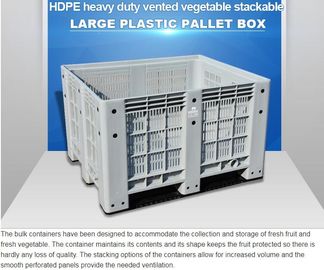 Standard sizes HDPE large collapsible plastic pallet box, Heavy duty industry storage use collapsible plastic mega bin supplier