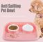 Non Slip Plastic Feeding Dishes No Spill Pet Dog Cat Double Food Water Bowl For Cat Dog, Premium Colorful Dog Water Food supplier