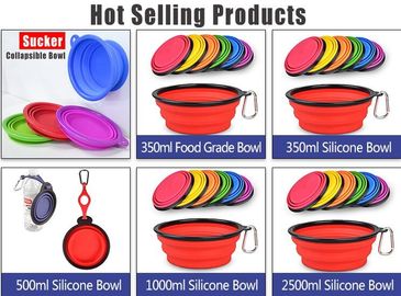 dog bowl plastic feeder pet cat food collapsible dog bowl silicone foldable dog food bowl portable travel pet water bowl supplier