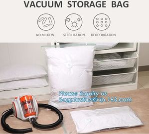 garment canvas tote with vacuum bag, Vacuum hang compressed bags for Down jacket, Compressed Saving Suitcase Space bags supplier