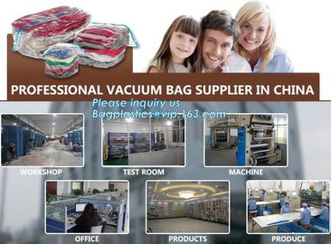 garment canvas tote with vacuum bag, Vacuum hang compressed bags for Down jacket, Compressed Saving Suitcase Space bags supplier