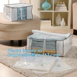 sealed storage tote for bedding, self seal storage bag, clothing compress bag for travel, vacuum storage bag set, plasti supplier