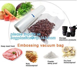 Embossing Plastic Vacuum Packing Pouch Embossed Food Vacuum Sealing Storage Bag Rolls Kitchen Vacuum Storage Embossed He supplier
