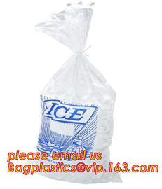 High quality packaging pouch LDPE ice cube plastic bag, Manufacturer plastic disposable drawstring bag for storage ice c supplier