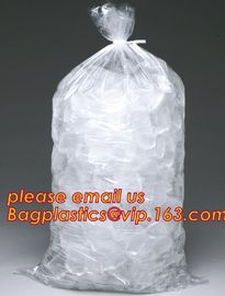 High quality packaging pouch LDPE ice cube plastic bag, Manufacturer plastic disposable drawstring bag for storage ice c supplier