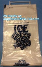 1kg 2kgIce Cube Frozen Bag, 10 lb Ice Bags on Wicket, bag with nylon drawstring for firewood /ice, Preprinted Poly Ice B supplier