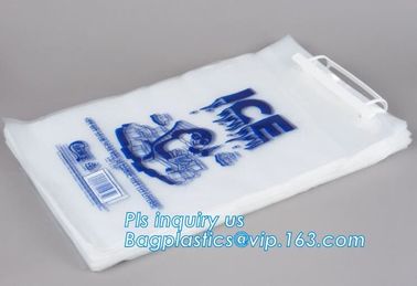 1kg 2kgIce Cube Frozen Bag, 10 lb Ice Bags on Wicket, bag with nylon drawstring for firewood /ice, Preprinted Poly Ice B supplier