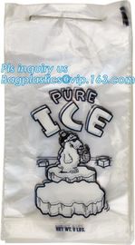 1kg 2kgIce Cube Frozen Bag, 10 lb Ice Bags on Wicket, bag with nylon drawstring for firewood /ice, Preprinted Poly Ice B supplier