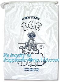 BIODEGRADABLE, COMPOSTABLE FRESH ice bag, insulated ice cream carry cooler bag, juice ice tea ice cola bag/pouch/sachet supplier