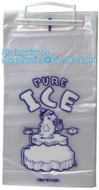 1kg 2kgIce Cube Frozen Bag, 10 lb Ice Bags on Wicket, bag with nylon drawstring for firewood /ice, Preprinted Poly Ice B supplier