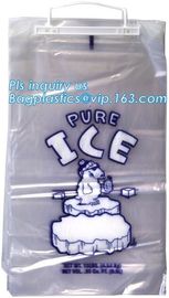 1kg 2kgIce Cube Frozen Bag, 10 lb Ice Bags on Wicket, bag with nylon drawstring for firewood /ice, Preprinted Poly Ice B supplier