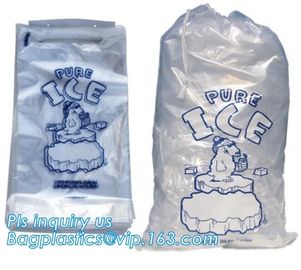 BIODEGRADABLE, COMPOSTABLE FRESH ice bag, insulated ice cream carry cooler bag, juice ice tea ice cola bag/pouch/sachet supplier