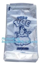 COMPOSTABLE customized ice bag with drawstring, Food Industrial Use Plastic Wicket Ice Bag, ice bag on roll, Ice Bags wi supplier