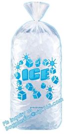 Ldpe disposable Plastic drawstring 10 Lb ice bags, Reusable FDA Safe Food Grade Plastic Drawstring Ice Bag, Heavy Duty C supplier