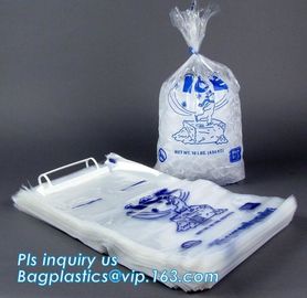 LDPE ice cubes packing carry out bags, insulated dry cold ice bag/Transparent LDPE Wicket bag, ice cube bags, BAGEASE supplier