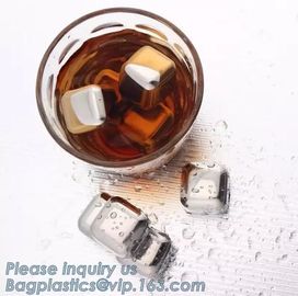 Customized stainless steel whiskey ice cube stone, Mini Stainless Steel Ice Cube Whisky Stone wholesale, bagease, pac supplier