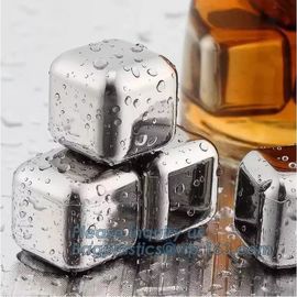 hot sale Strapping stainless steel metal whisky stone tubes for drinks, food grade chilling gel that freezes ice cube whisky supplier