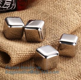 best chilling ice cubes for whiskey stainless steel whiskey stones with FDA, real dice ice cube whisky wine stone stainl supplier