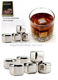 stainless steel whisky stones free sample reusable metal ice cubes, Stainless Steel Whiskey Chilling Rocks Ice Cube Whis supplier