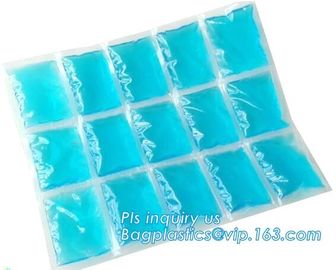 on-toxic plastic material gel ice pack, Refrigerated cooler bags, ice eutectic gel bag for fresh food and beverage, GEL supplier