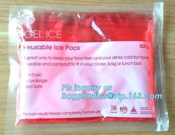 on-toxic plastic material gel ice pack, Refrigerated cooler bags, ice eutectic gel bag for fresh food and beverage, GEL supplier