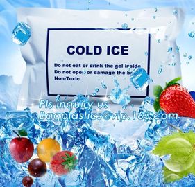 Cooling Gel Ice Pack Cold Pack Freezer Pack, Outdoor convenient cooling Instant cold cooler bag ice pack, cooler bag kee supplier