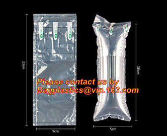 air cushion pillow bags, inflatable air filled pillow bag, shockproof recycable air pillow glass bottle bag, bagplastics supplier