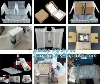 air cushion pillow bags, inflatable air filled pillow bag, shockproof recycable air pillow glass bottle bag, bagplastics supplier