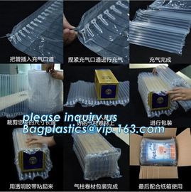 air cushion pillow bags, inflatable air filled pillow bag, shockproof recycable air pillow glass bottle bag, bagplastics supplier