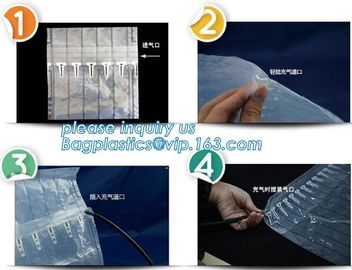 air cushion pillow bags, inflatable air filled pillow bag, shockproof recycable air pillow glass bottle bag, bagplastics supplier