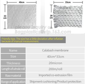 air cushion pillow bags, inflatable air filled pillow bag, shockproof recycable air pillow glass bottle bag, bagplastics supplier