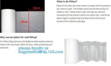 air cushion pillow bags, inflatable air filled pillow bag, shockproof recycable air pillow glass bottle bag, bagplastics supplier