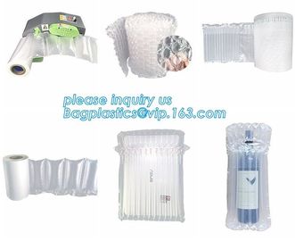 air cushion pillow bags, inflatable air filled pillow bag, shockproof recycable air pillow glass bottle bag, bagplastics supplier