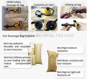 air cushion pillow bags, inflatable air filled pillow bag, shockproof recycable air pillow glass bottle bag, bagplastics supplier