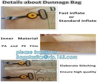 pillow packing bag dunnage air bag for container, Kraft Paper Air Bag for Shiipping Tuck Tank Container, bagplastics, ba supplier